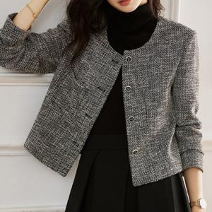 [블랙퀸] 릴리비 가을 라운드카라 자켓 blk003814