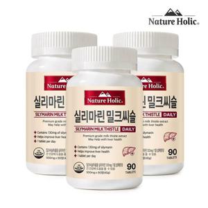 네이처홀릭 실리마린 밀크씨슬 3병 총270정 9개월분