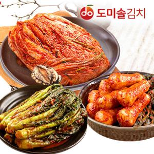 [도미솔/3종 10.5kg] 사랑채 포기김치7kg+총각김치2kg+갓김치1.5kg