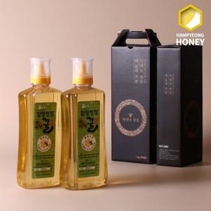 [함평나비꿀] 순수 천연꿀 아카시아꿀 1kg + 1kg 선물세트 / 천연벌꿀 성적서 동봉