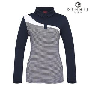 [데니스골프][DENNIS] 여성)몸판배색 티셔츠_NALFLTS055