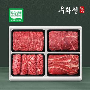 무항생제 한우 1+등급 프리미엄 정육 선물세트(불고기+국거리+산적+장조림/팩당500g/총2.0kg)냉장