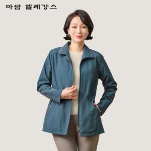 [마담엘레강스][마담엘레강스] 모스트 체크배색 트렌치 자켓 K241JK09_딥그린