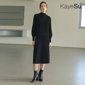 [케이수] 25FW 울 블렌디드 투웨이 원피스+베스트 세트