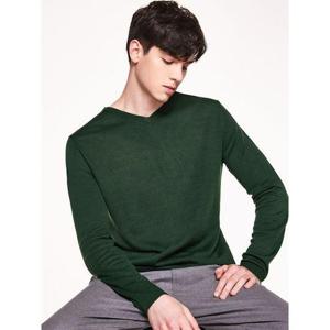 [르오트]브라이트 코튼 블렌디드 브이넥 남성 니트 (4종택일)