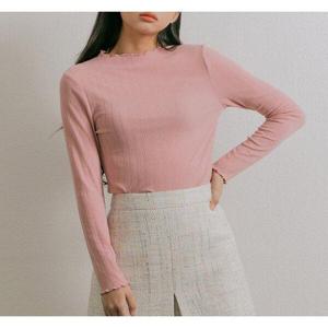 [미쏘][미쏘]반하이넥 골지 변형 티셔츠(MIWLWB210G)