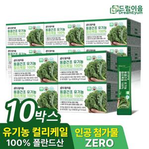 드림이음 동결건조 유기농 곱슬 컬리 케일 분말 100 30포 X 10박스 10개월분