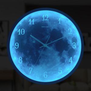 원룸꾸미기 달 무선 led 벽 시계 벽걸이 전자 건전지 무소음 LED 인테리어시계