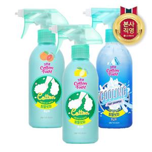 온더바디 코튼풋 발을씻자 풋샴푸 385ml x 3개 (레몬/자몽/쿨링 택1)