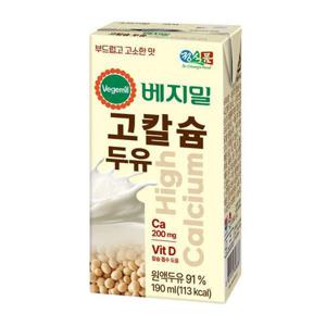 [베지밀]고칼슘 두유 190mlx16팩x1박스 (16팩)