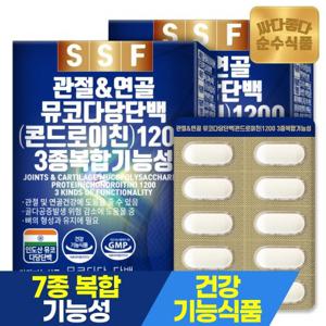 순수식품 뮤코다당단백 콘드로이친1200 2박스 x 60정 비타민D 관절 소연골 마그네슘