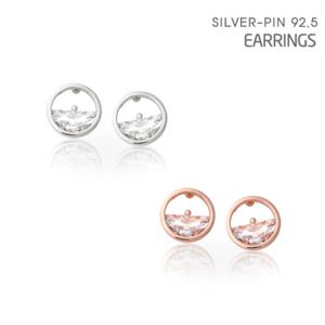 925 은침 아라 큐빅 귀걸이 실버핀 스터드 이어링 AE151_AE152