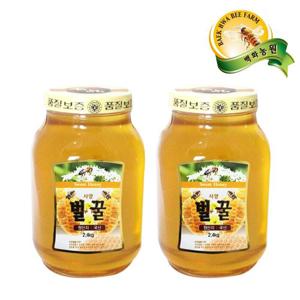 [백화농원 벌꿀] 스위트 허니 국내산 벌꿀 2.4kg x 2