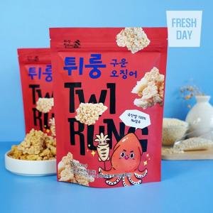 바삭고소한 누룽지 쌀과자 튀룽 구운오징어맛 77g 20봉 (77g/봉)