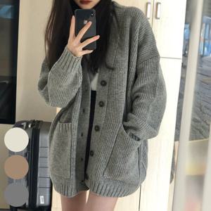 빅사이즈가디건 R204L409 베이직도톰니트가디건 DK