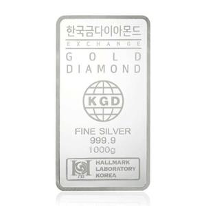 [한국금다이아몬드] 투자용 실버바 AG 1000g 1kg 999.9 은투자 은시세