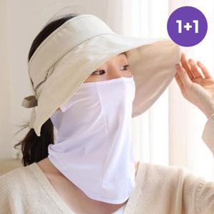 [루즈루나] 1+1 루벨 골프 자외선차단마스크 얼굴 햇빛가리개 여름 넥타입 쿨 마스크