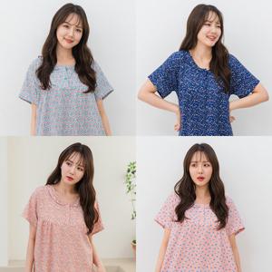 [♥여름세일] 쿨몽 플라워프릴 반팔원피스 5종 택1(~XL)
