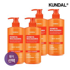 쿤달 허니 앤 마카다미아 퓨어 바디워시 500ml x4개 향 20종 택1