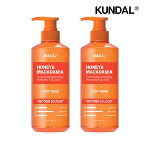 쿤달 허니 앤 마카다미아 퓨어 바디워시 웨딩부케 500ml x2개