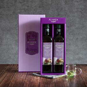 [보라티알] 알리안자 포도씨유 2호 선물세트 (포도씨유 500ml 2병)