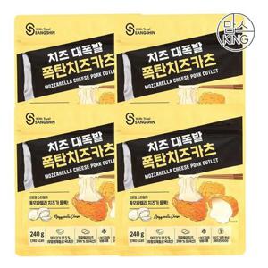 갤러리아_[맘스킹] 상신 돈까스 폭탄치즈카츠 240gX4팩(8장)