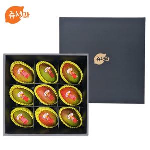★최상급 직수입★ 애플망고 선물세트 9입 총 4kg(부자재포함)