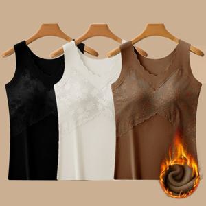 [1+1] 노와이어 캡내장 기모레이스 나시 1+1