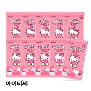 헬로키티 러블리 물티슈(10매)X10팩