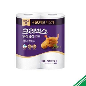 [베스트쇼핑]크리넥스 안심프리미엄 3겹 키친타올 (150매+30매x2롤) 4개