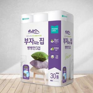 모나리자 부자되는집 두루마리 화장지 3겹 30m 30롤 (WFFG7T1)