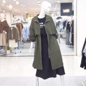abfz sh06 후드 가을 야상 롱 점퍼  SLBNZ4U31J