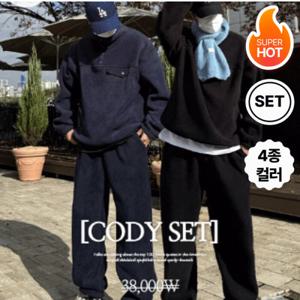 머시따 /  SET  파워 기모 스냅 풀오버 트레이닝세트 (플리스/조거팬츠)
