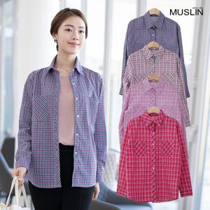 여성 엄마옷 코튼 데일리 남방 NB203192 중년여성의류/50대/60대/마담/빅사이즈/할머니옷