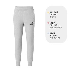 퓨마 에센셜 조거 기모 트레이닝 하의 그레이 587038-04