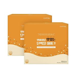 엔바이탈 맛있는 단백질 쉐이크 2박스(박스당 40g x 7포) 프로틴 초유