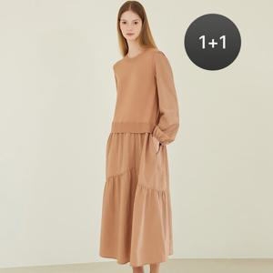 ★인기pick★[1+1] 니트 블록 원피스