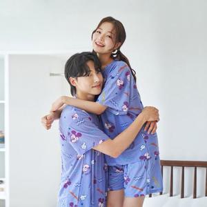 [디즈니]남녀공용 홈웨어 쿨 메쉬 반팔 세트 커플 잠옷 PAP1613