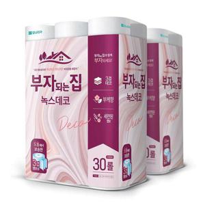 모나리자 부자되는집 화장지 녹스 데코 30M 30롤 2팩