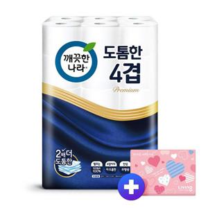 깨끗한나라 화장지 도톰 4겹 25m30롤1팩 +여행용40매