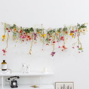 코스모스 조화 가랜드 화려한 가을 140cm (DIY) 인테리어 꽃 벽장식 벽걸이 현관 문 꾸미기 소품