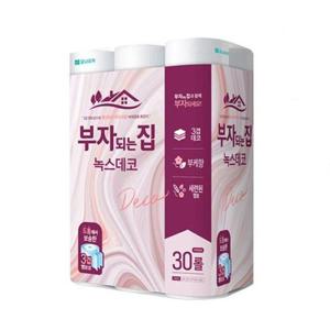 비데겸용 화장실 롤화장지 두루마리휴지 3겹 30m 30롤 (WFG3YR6)