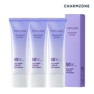 참존 탑클래스 어드밴스드 리프팅 SPF 50+ PA++++ 콜라겐 톤업 선크림 3개