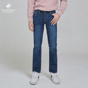 [진마니아]비버리힐즈폴로클럽 시크 팝블루 세미 부츠컷 데님 팬츠 남성 바지