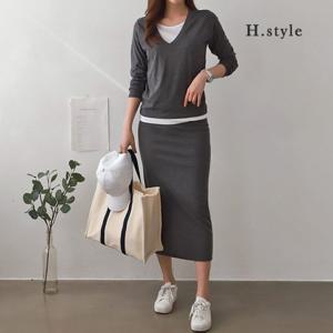 H스타일(LH)파커V이중세트/봄신상/간절기/트레이닝세트/마트룩/츄리닝셋트/치마셋업
