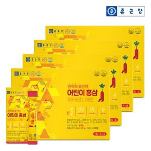 [종근당] 면역력 증진엔 어린이 홍삼 비타민D 아연 젤리 30포 4세트 / 6년근홍삼진세노사이드함유