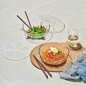 글라스락 비빔면기 2개 & 우드젓가락 세트