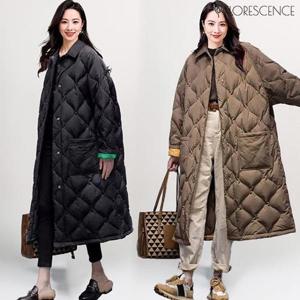 [플로레센스][플로레센스] 안감배색 누빔 퀼팅롱코트(색상선택) _19181077_588350