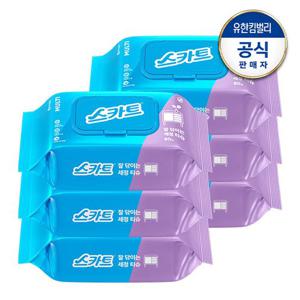 스카트 잘닦이는 세정티슈 80매x6팩
