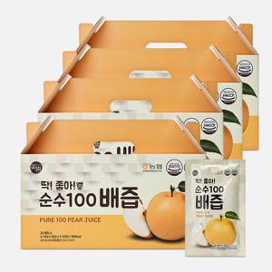 미쁨생활건강 딱좋아 국내산 순수100 배즙 90ml 4박스 (총 120포)